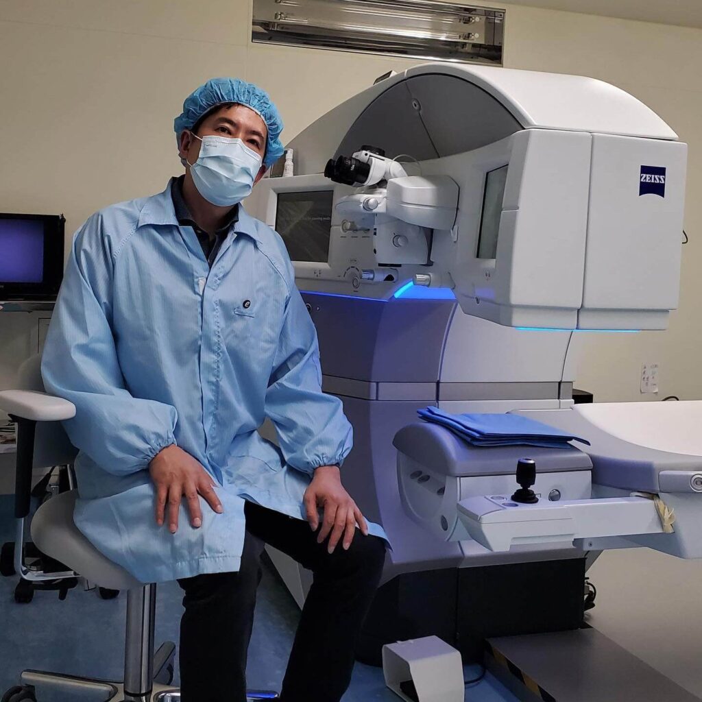 Doctor at LASIK machine