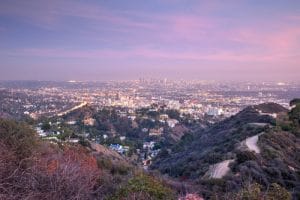 View of LA from mountains