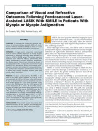 Comparison of Visual and Refractive Outcomes