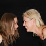 mother and daughter laughing together