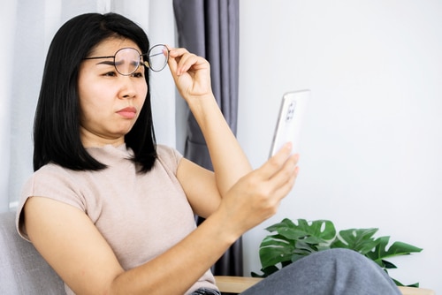 woman using cell phone 