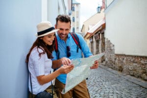 couple visiting country